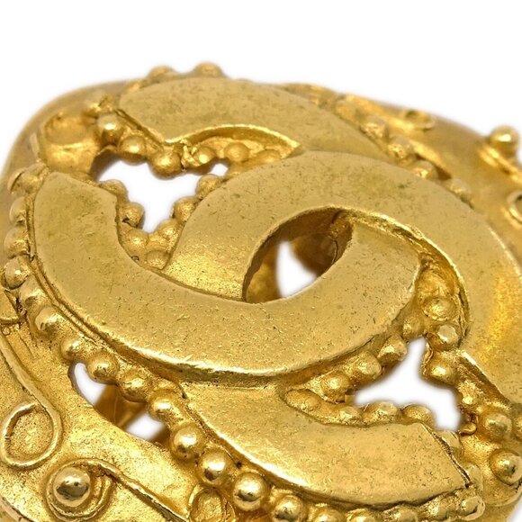 Chanel Rhombus Earrings Clip-On Gold - Picture 2 of 4